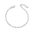 Gecko Jewellery Mixed Shapes Cubic Zirconia Tennis Bracelet in Silver