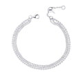 Gecko Jewellery Recycled Sterling Silver Multi Strand Bead Bracelet