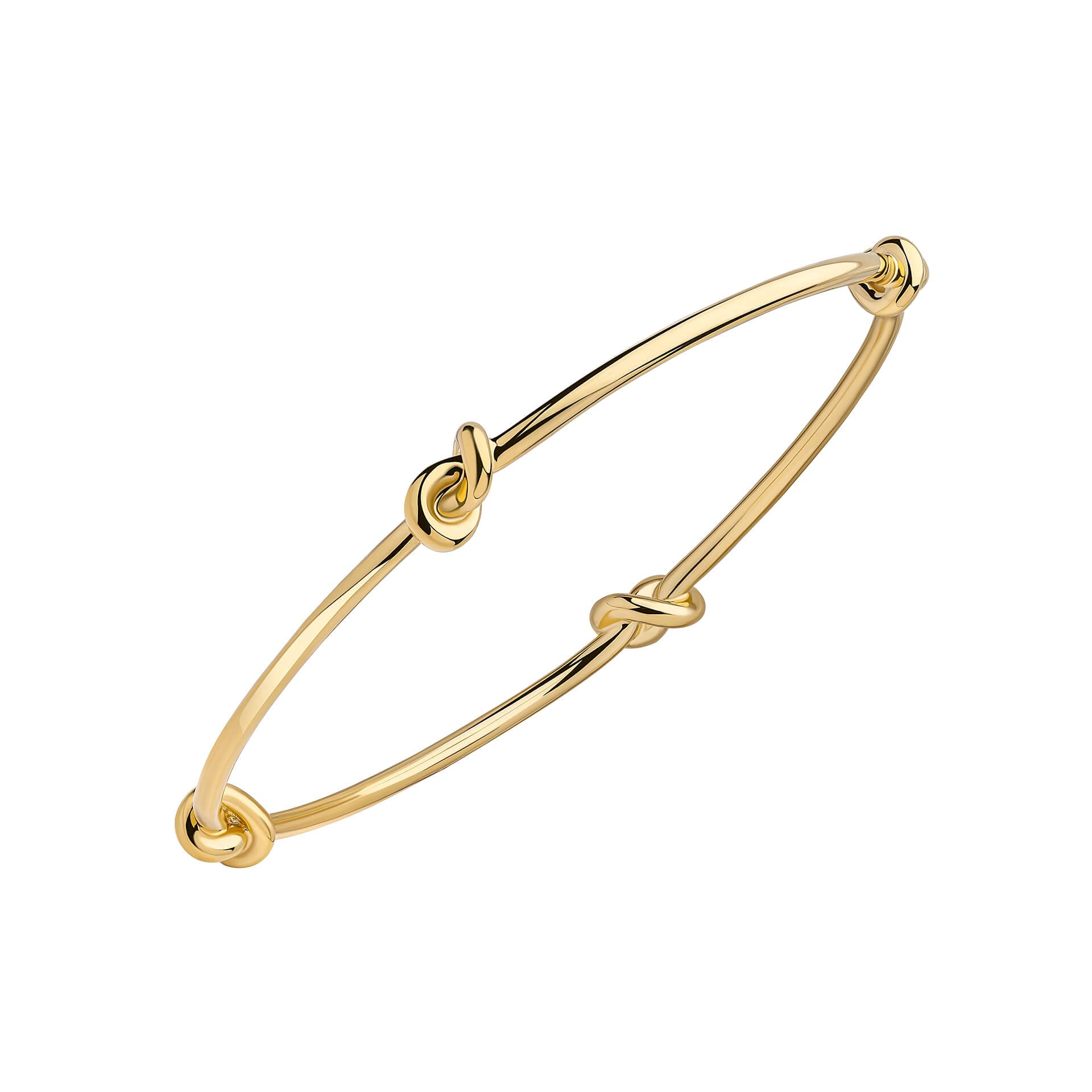 Gecko Jewellery Love Knot Bangle – Recycled Sterling Silver Bracelet