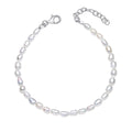 Rice Pearl Bracelet in Recycled Sterling Silver | Gecko Jewellery