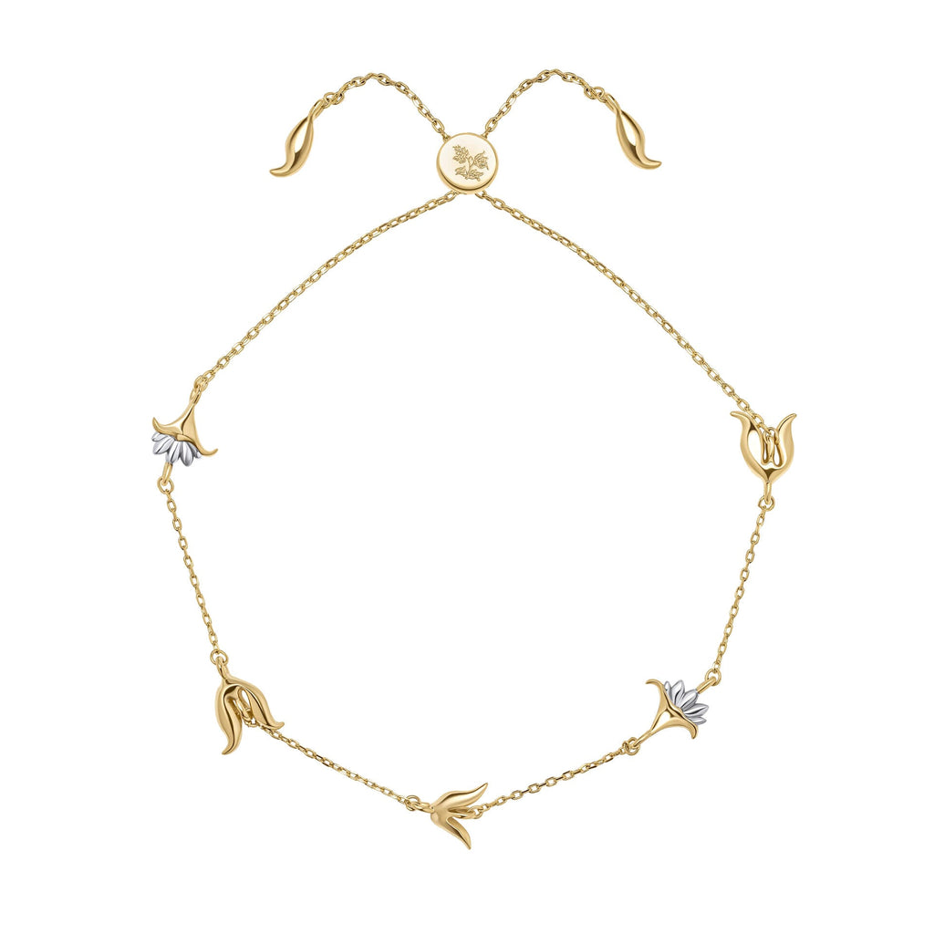 Laura Ashley Camelot Flower Bracelet - Gold and Silver Plated