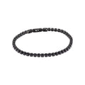 Gecko Jewellery Black Cubic Zirconia & Stainless Steel Tennis Bracelet