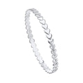 Gecko Jewellery Heart Sequence 6mm Bangle in Recycled Sterling Silver