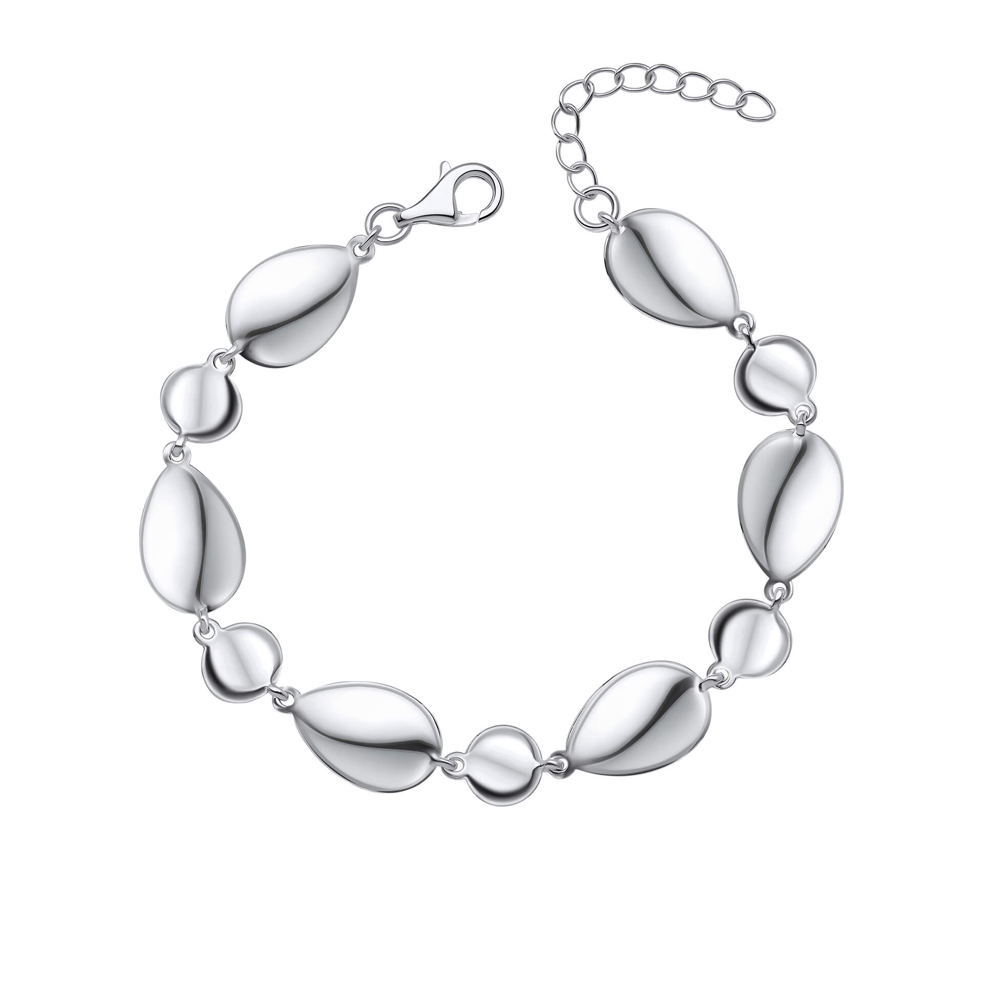 Gecko Jewellery Organic Pebble Bracelet – Recycled Sterling Silver