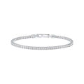 Gecko Jewellery Square Tennis Bracelet | Platinum Plated Silver