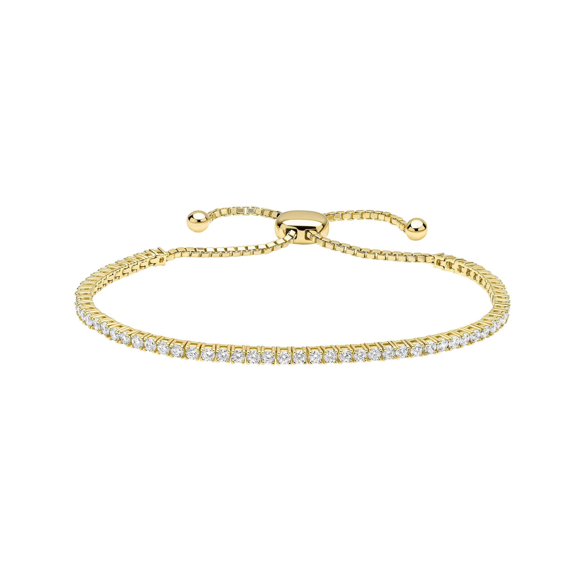 Gecko Jewellery Sterling Silver Diamonfire Zirconia Toggle Bracelet