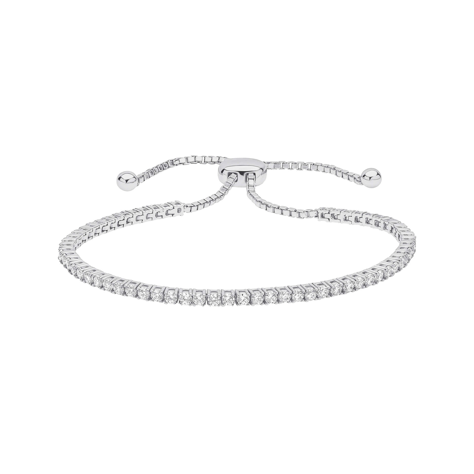 Gecko Jewellery Sterling Silver Diamonfire Zirconia Toggle Bracelet
