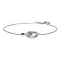 Diamonfire Interlocking Rings Bracelet | Sterling Silver Zirconia