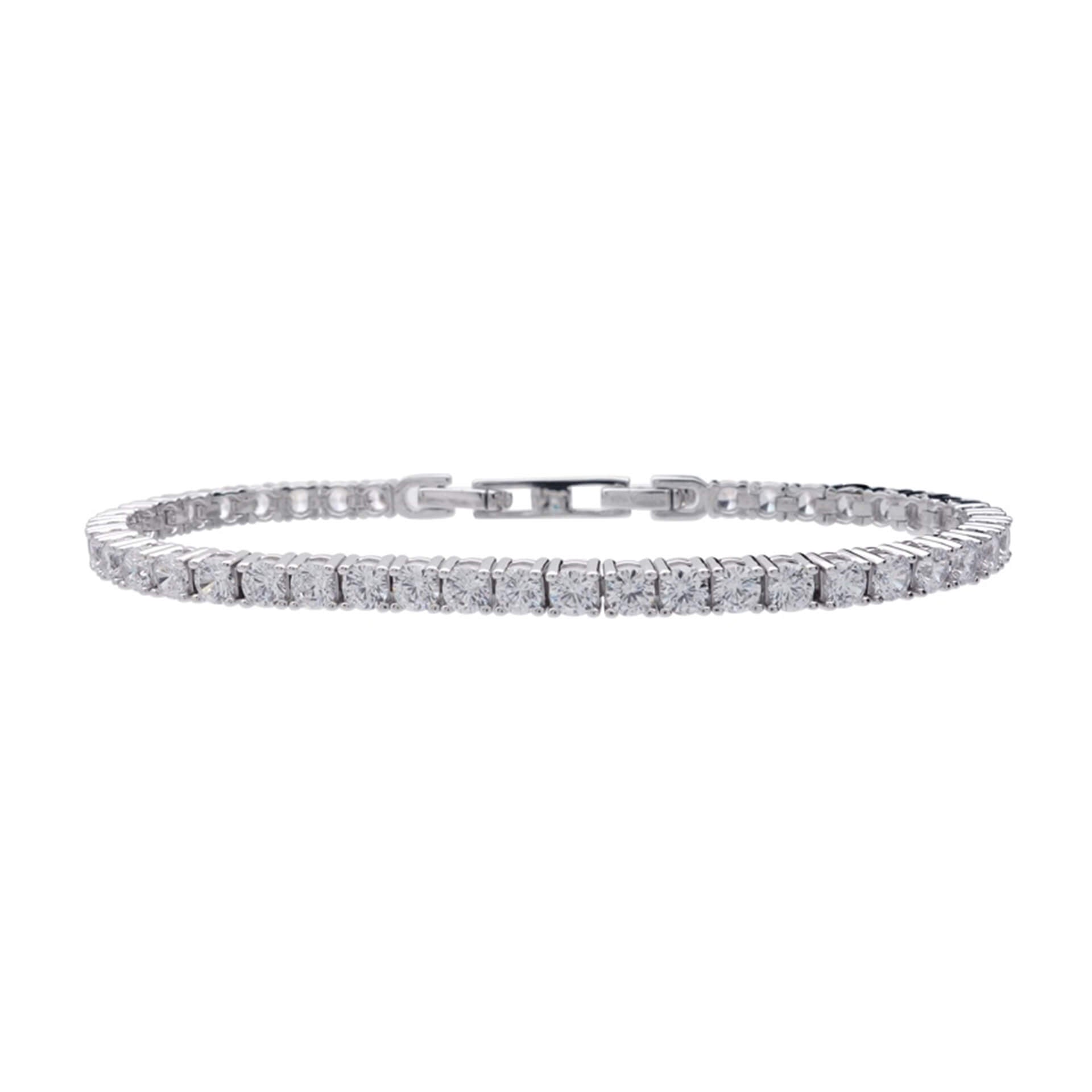 Diamonfire Claw Set Tennis Bracelet – Sterling Silver Zirconia