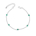 Gecko Jewellery Thornage Flowers Station Bracelet in Sterling Silver