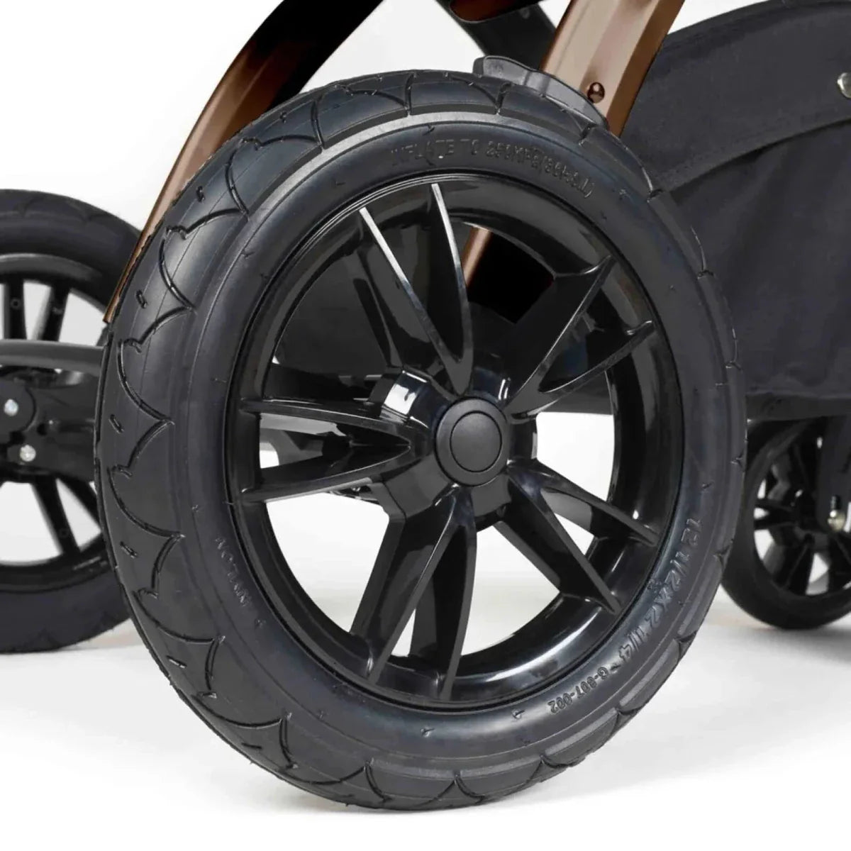Ickle Bubba Stomp Luxe Travel System with i-Size Cirrus Car Seat & ISOFIX Base 12 pcs - Bronze & Midnight & Tan