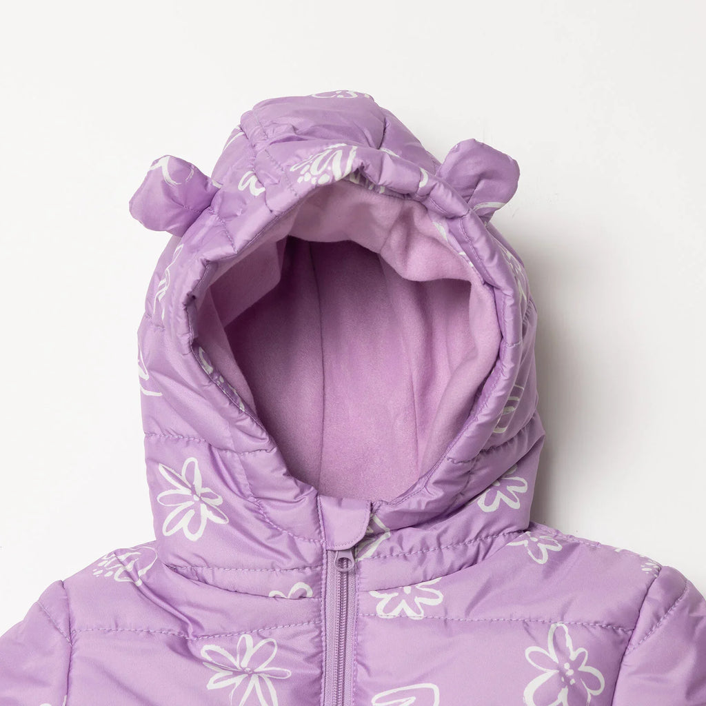 HelloBaby Floral Printed Girl Coat - Printed