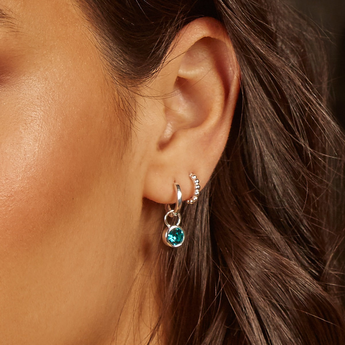 Gecko Jewellery Retail 3/4 Ball Hoop Earrings - Modern Stacking Style