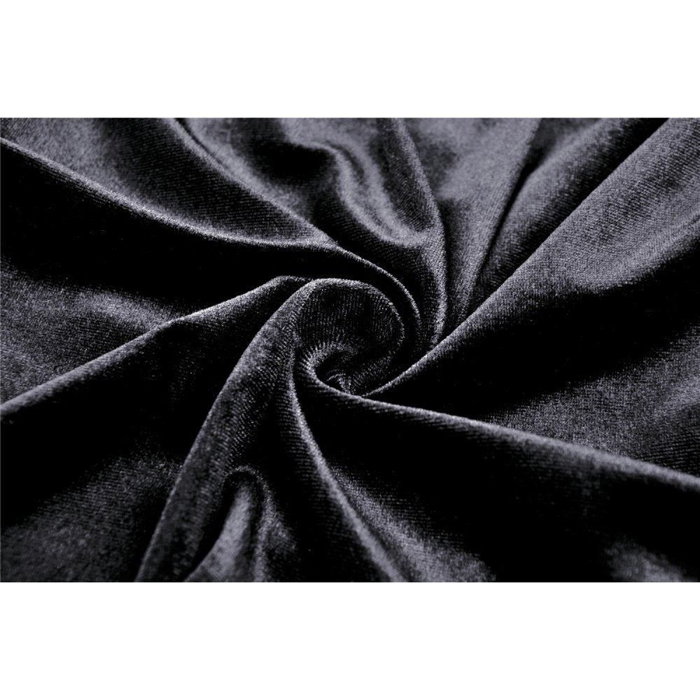 Dark in Love Melisandre Embroidered Velvet Mesh Goth Skirt - Black