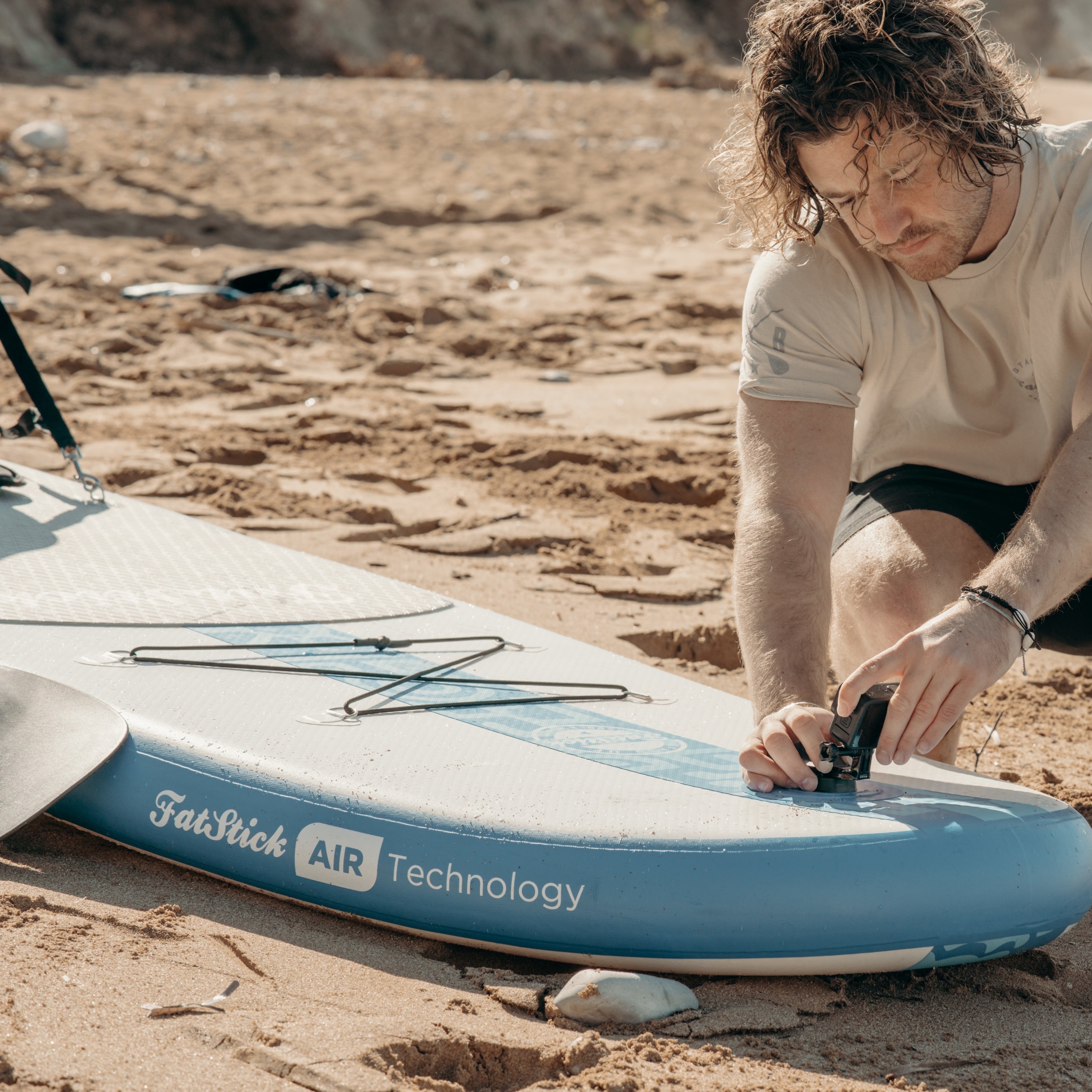 FatStick AirStick 10'6 Inflatable Paddle Board & Kayak Hybrid with Seat