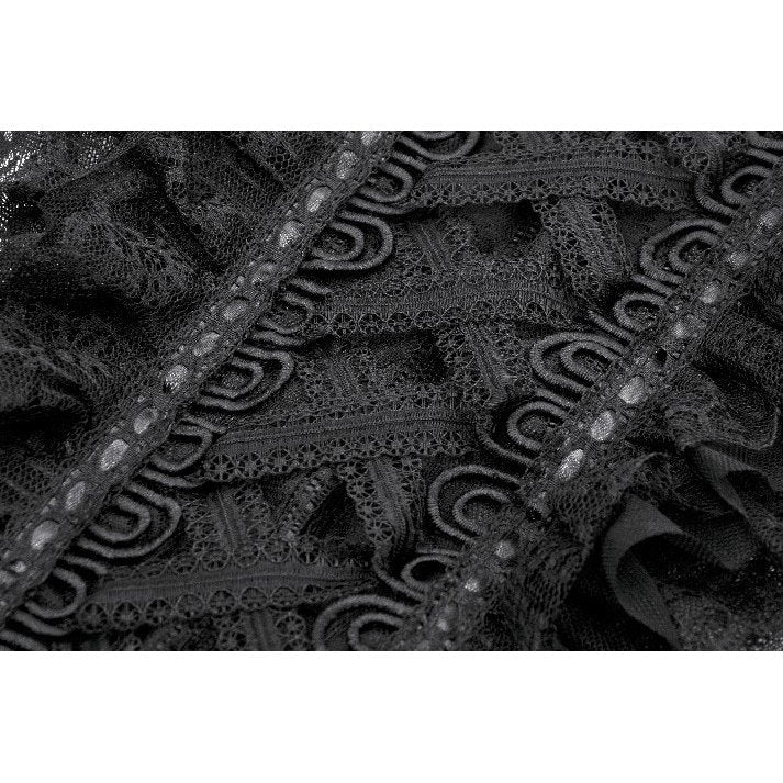 Dark in Love Ophelia Gothic Top – Black Lace Off-Shoulder Corset Style