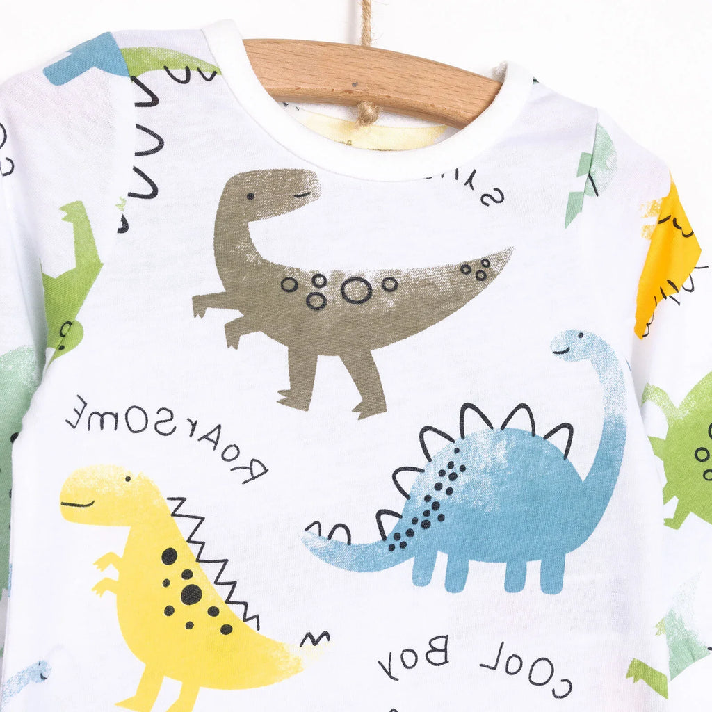 HelloBaby Baby Boy Long Sleeve Pyjamas Set - White