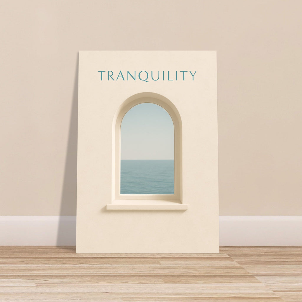 Tranquil Minimalist Ocean View Poster Print - Stunning Wall Art for Relaxation