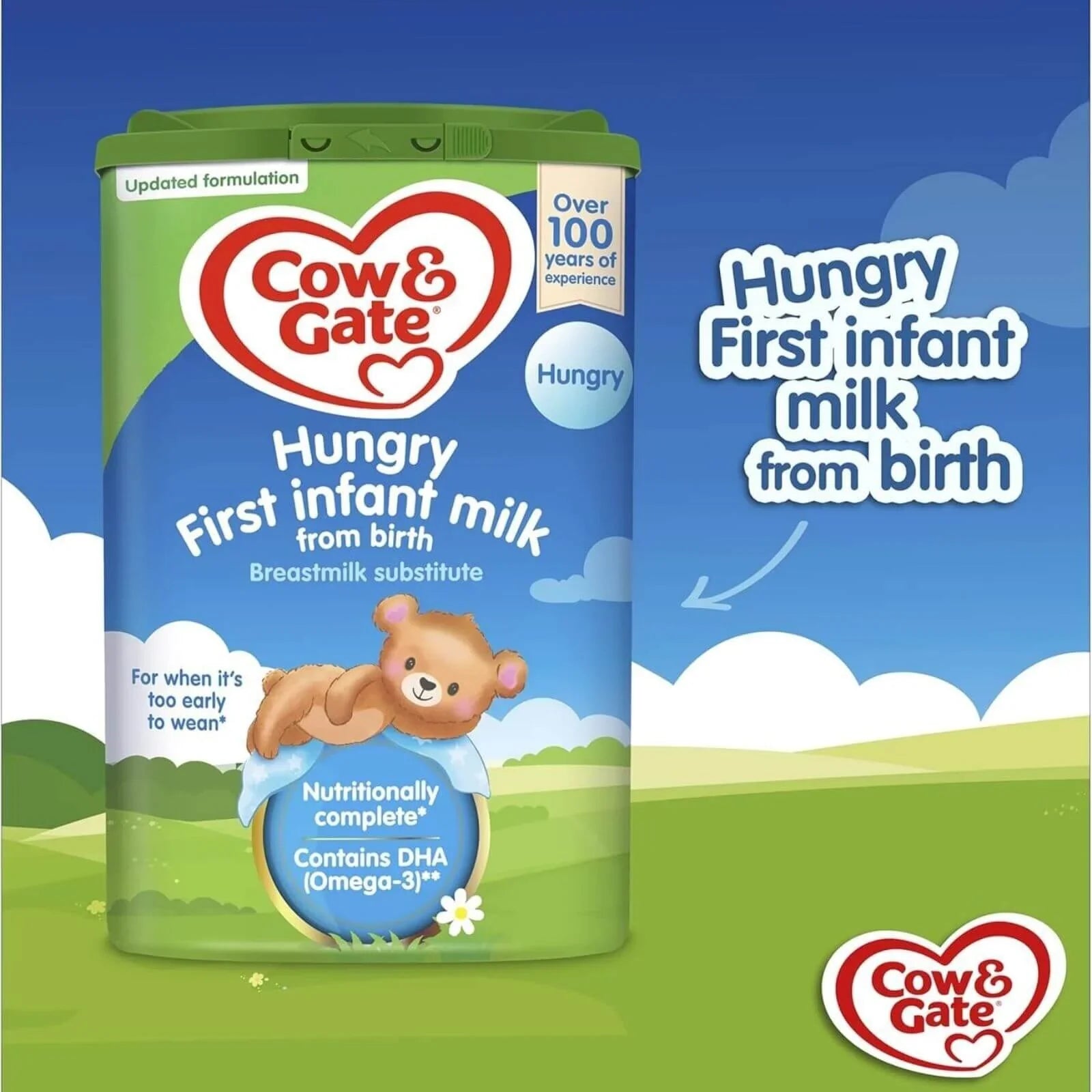 Cow & Gate 1 Hungry Baby Milk Formula 0-6 months 800g