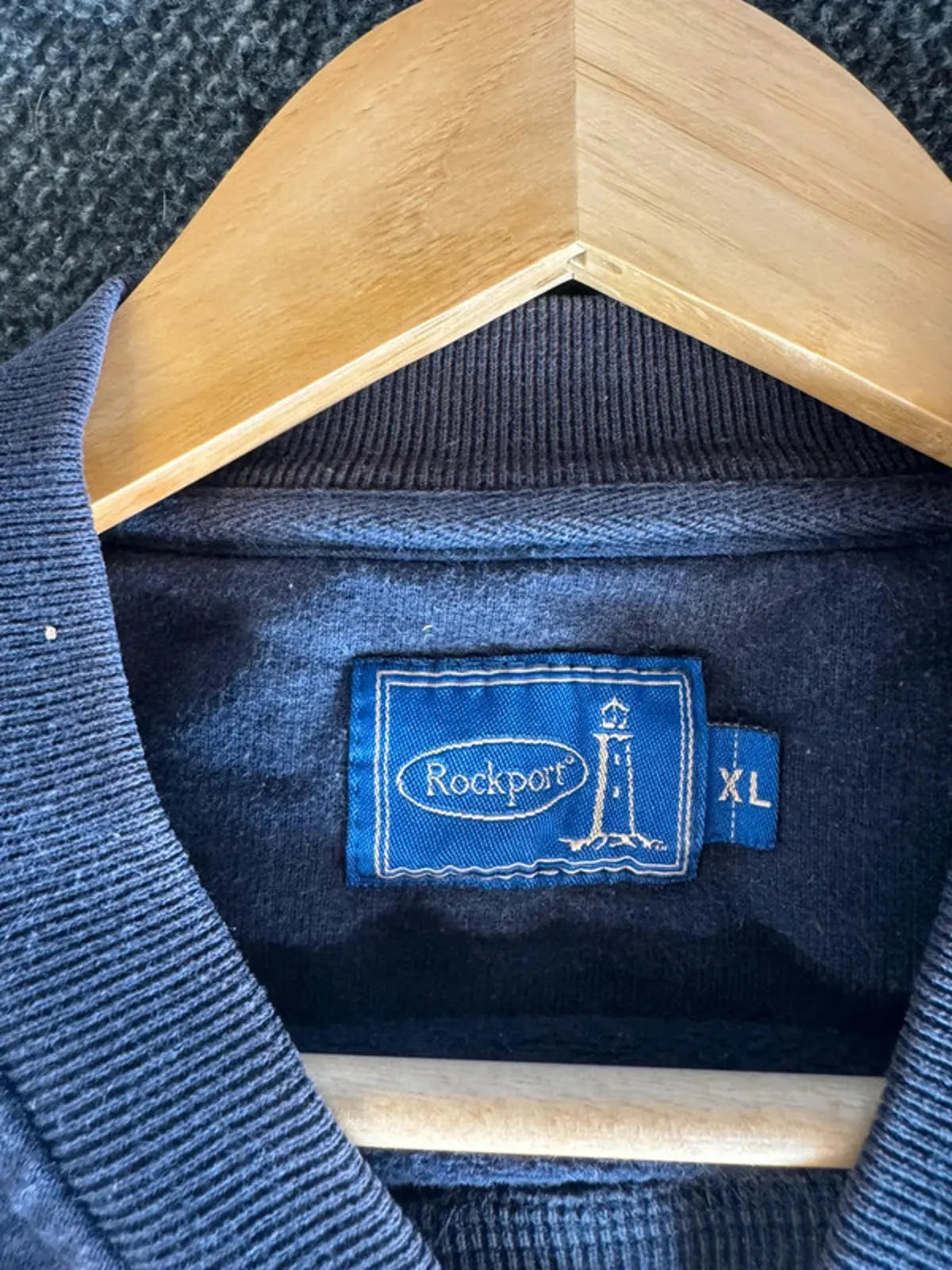 Vintage 90s Rockport Spell Out Jumper Sweater Mens XL