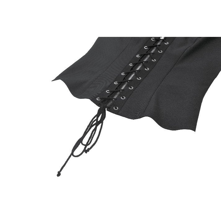 Dark in Love Punk Studded Lace-Up Corset Vest – Black Gothic Top