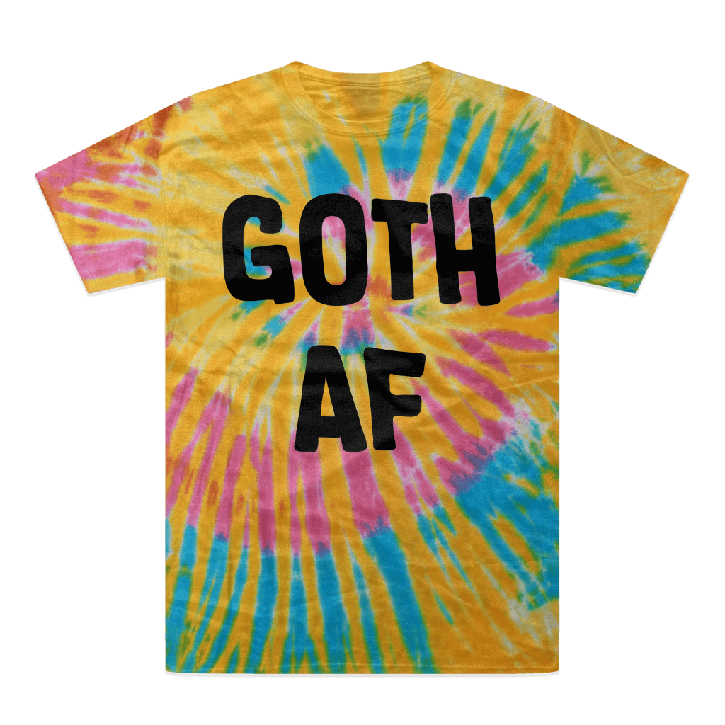 Gothic Attitude Goth AF Tie-Dye T-Shirt | 100% Cotton Unisex Tee