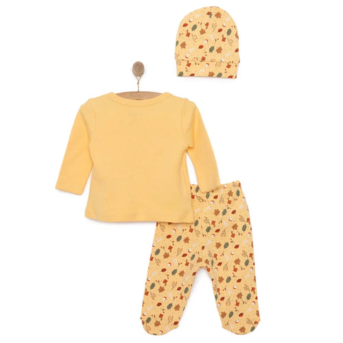 HelloBaby Girl Wrapover Top-Hat-Footed Bottom - Salmon