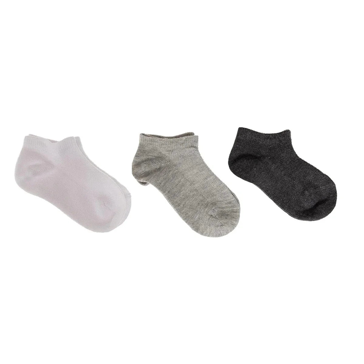 HelloBaby Boy Baby Socks 3 Pack - Grey Melange
