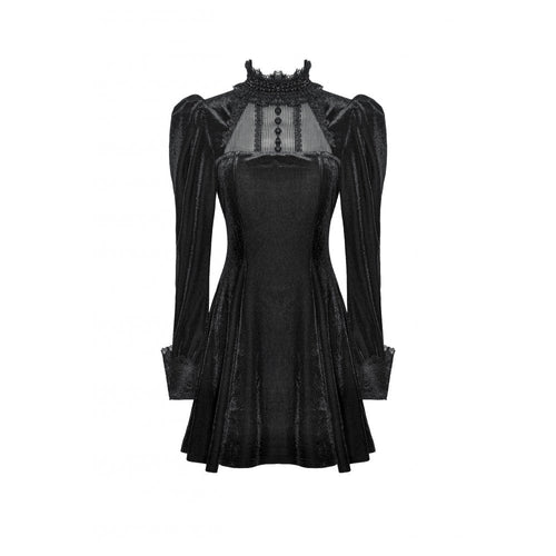 Dark in Love Inez Gown – Elegant Gothic Velvet and Lace Long Dress