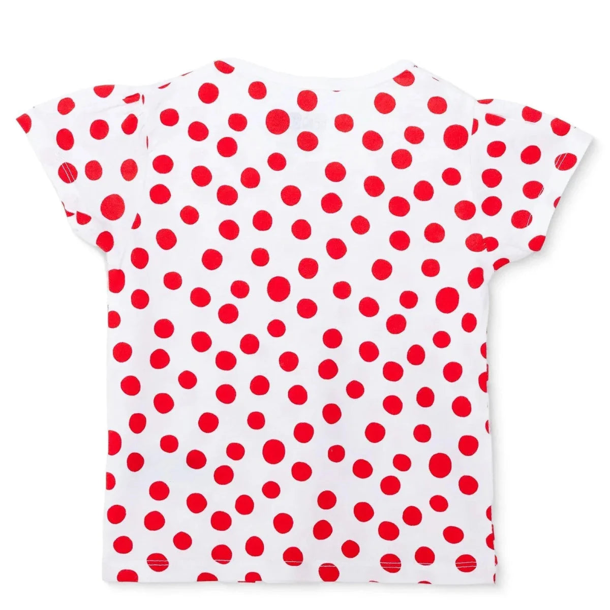 HelloBaby Girls T-shirt Polka Dot Print Crew Neck Short Sleeve - Red