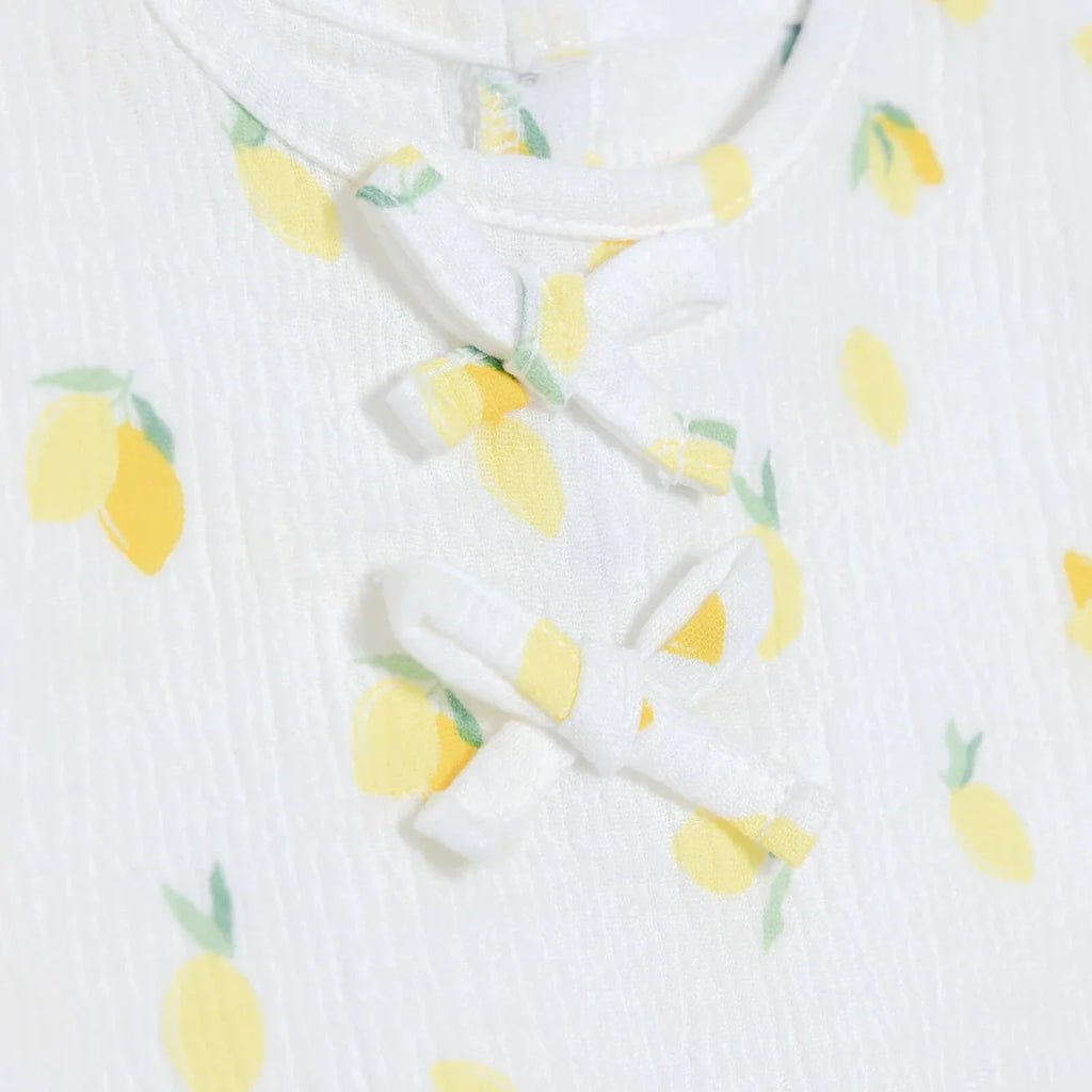 HelloBaby Girls Blouse-Muslin Trousers Fruits - Ecru Printed