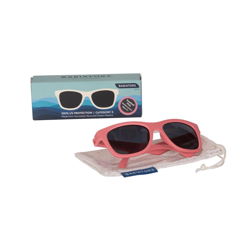 Babiators Eco Navigator Sunglasses – Recycled Plastic – Seashell Pink