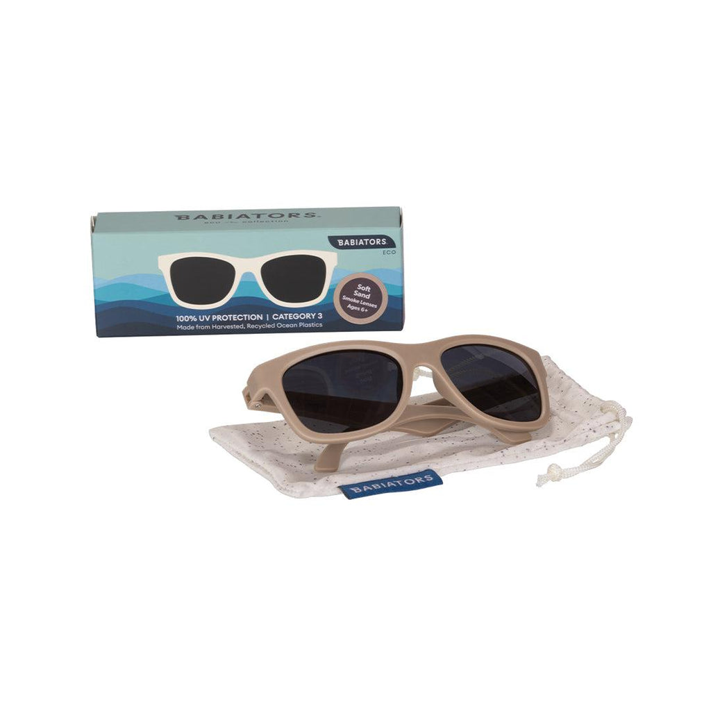Babiators Eco Navigator Kids Sunglasses – Recycled Plastic – Soft Sand