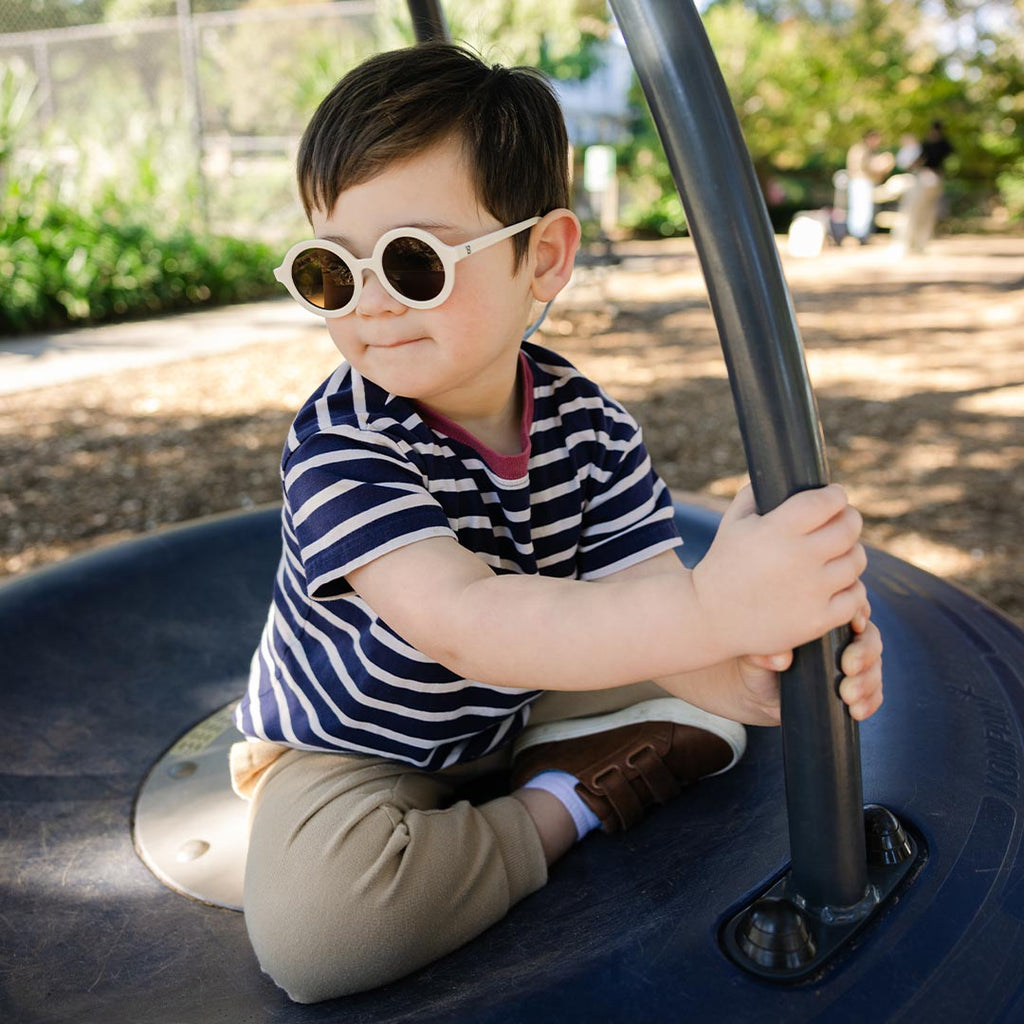 Babiators Kids Euro Round Sunglasses – Sweet Cream UV Protection