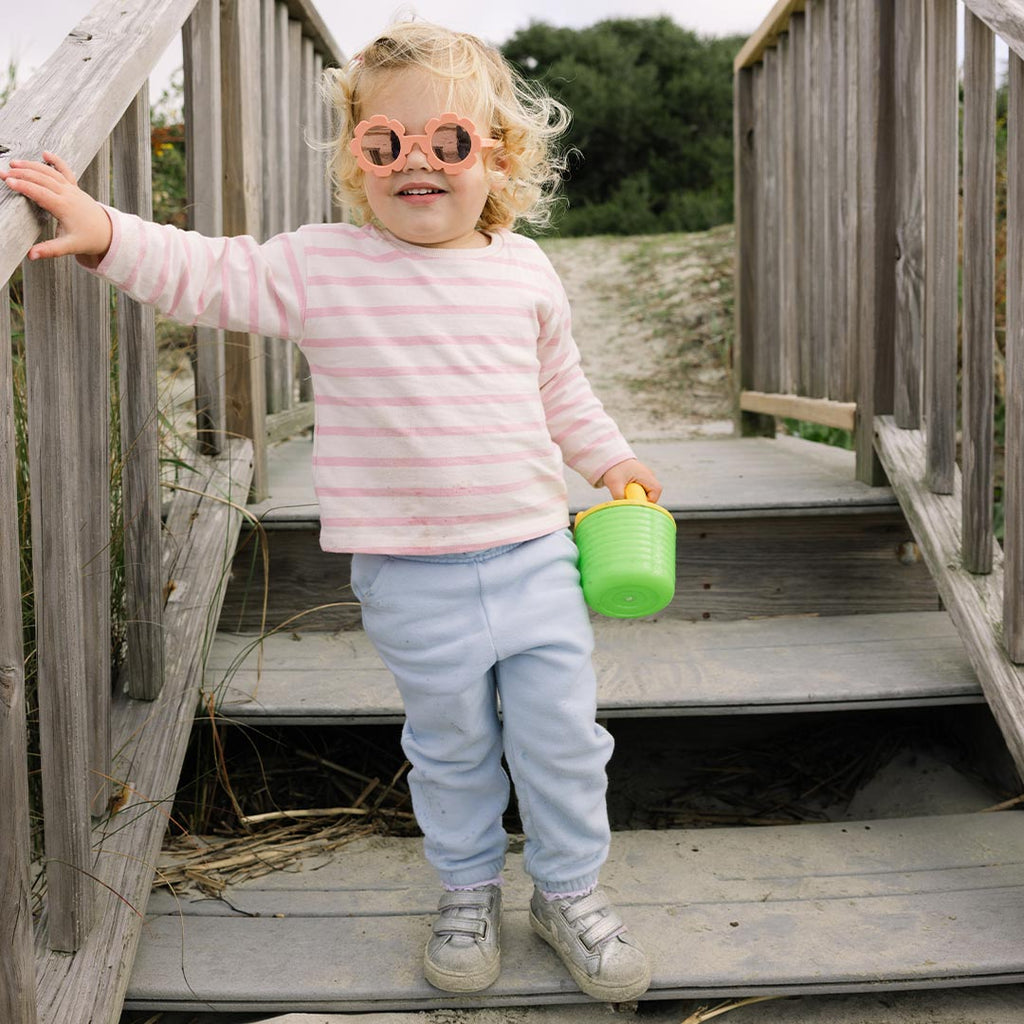 Babiators Polarised Flower Sunglasses for Kids – Peachy Keen Pink