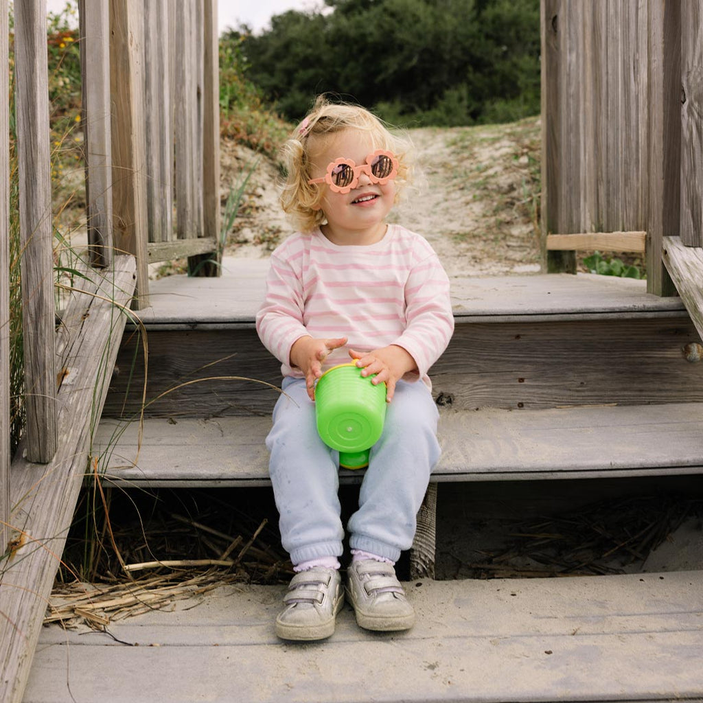 Babiators Polarised Flower Sunglasses for Kids – Peachy Keen Pink