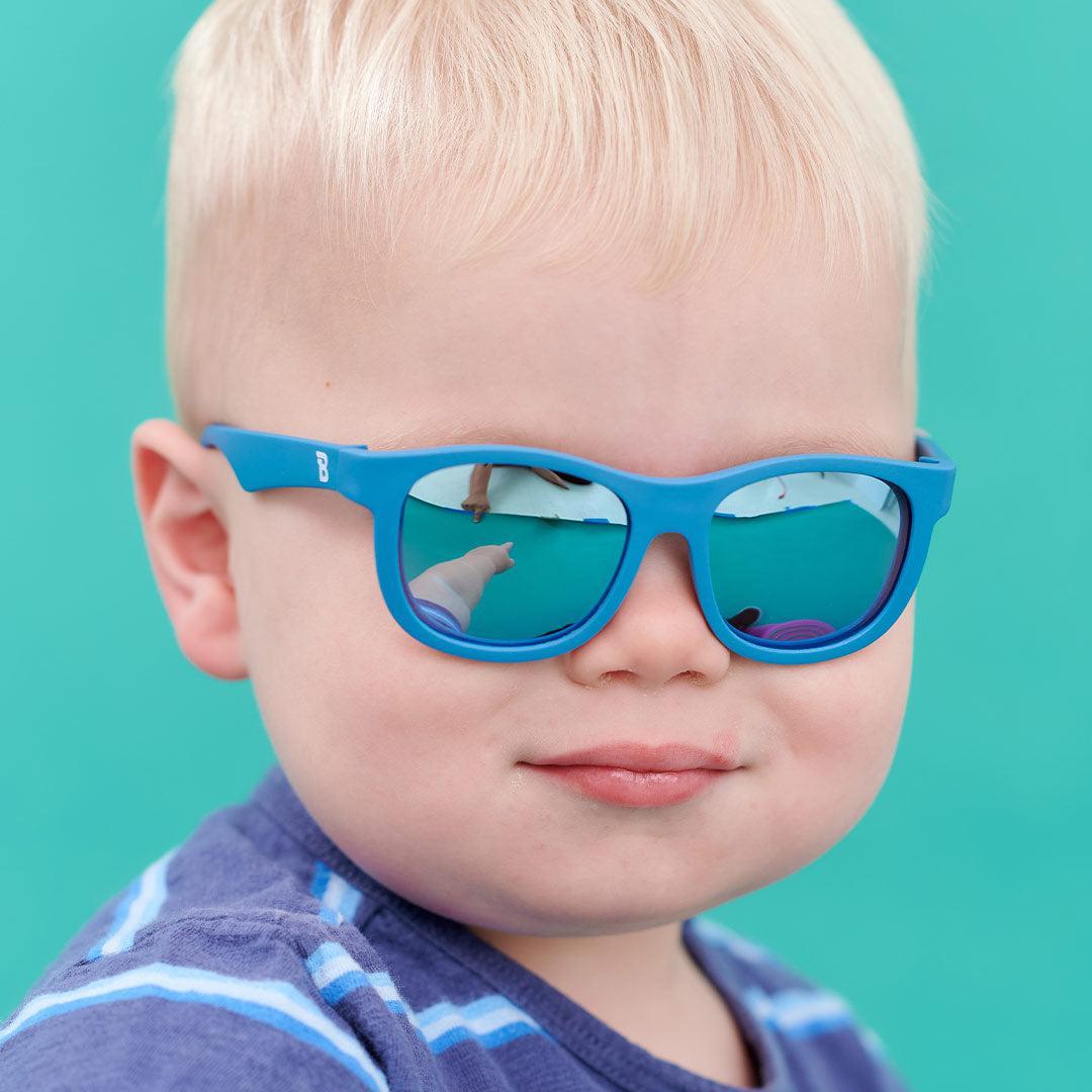 Babiators Polarised Navigator Kids Sunglasses – Midnight Blue Rubber