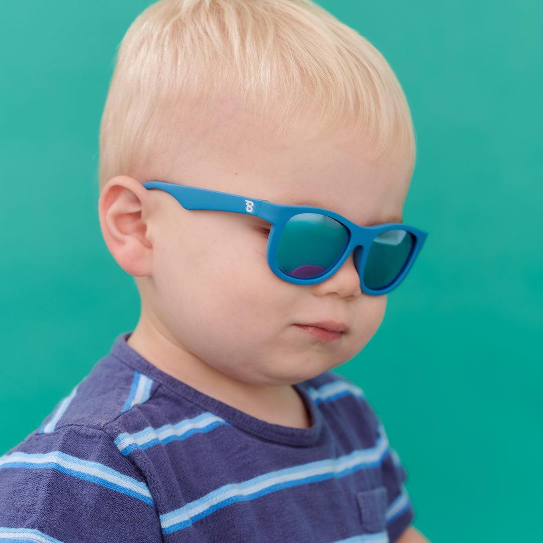 Babiators Polarised Navigator Kids Sunglasses – Midnight Blue Rubber