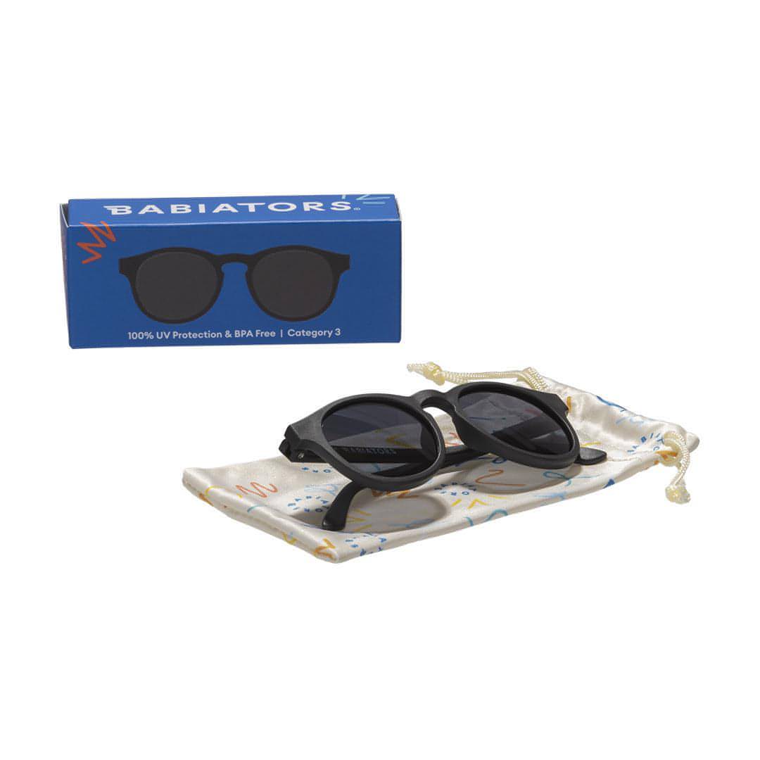 Babiators Original Keyhole Kids Sunglasses - Flexible UV Protection - Jet Black