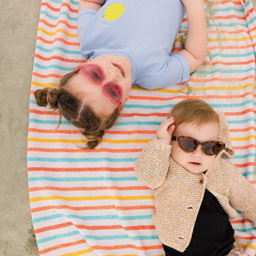 Babiators Kids Heart Sunglasses – Mirrored UV Protection in Fuchsia Haze