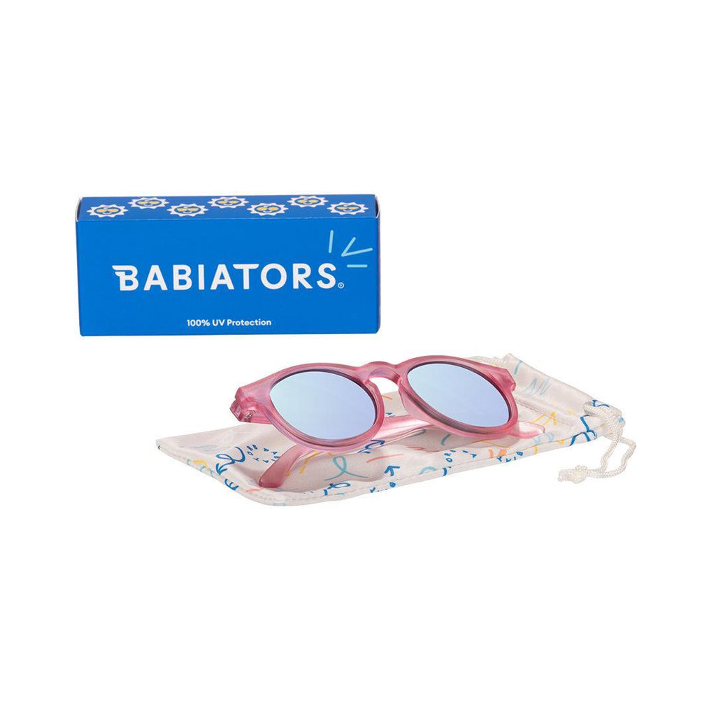 Babiators Kids Mirrored Keyhole Sunglasses – Fuchsia Haze UV Protection
