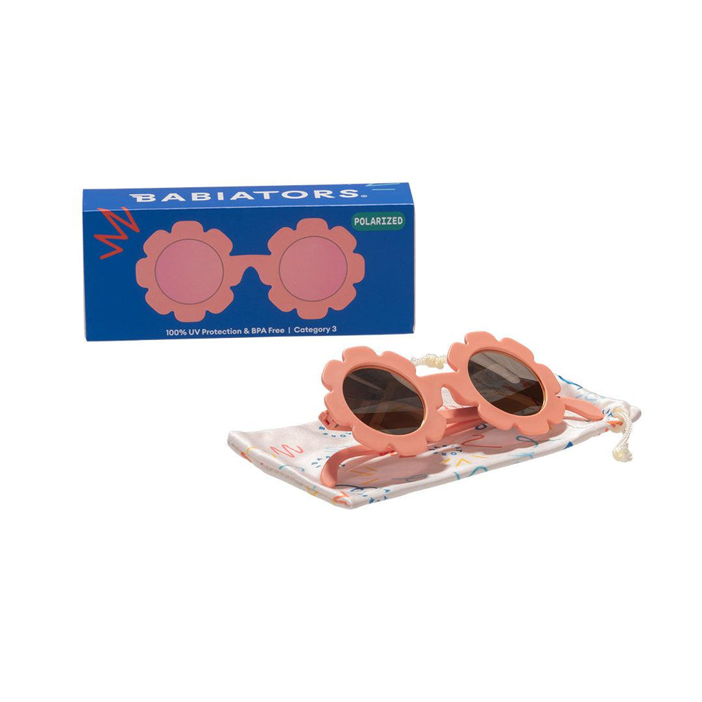Babiators Polarised Flower Sunglasses for Kids – Peachy Keen Pink
