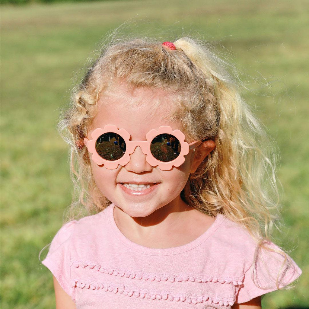 Babiators Polarised Flower Sunglasses for Kids – Peachy Keen Pink