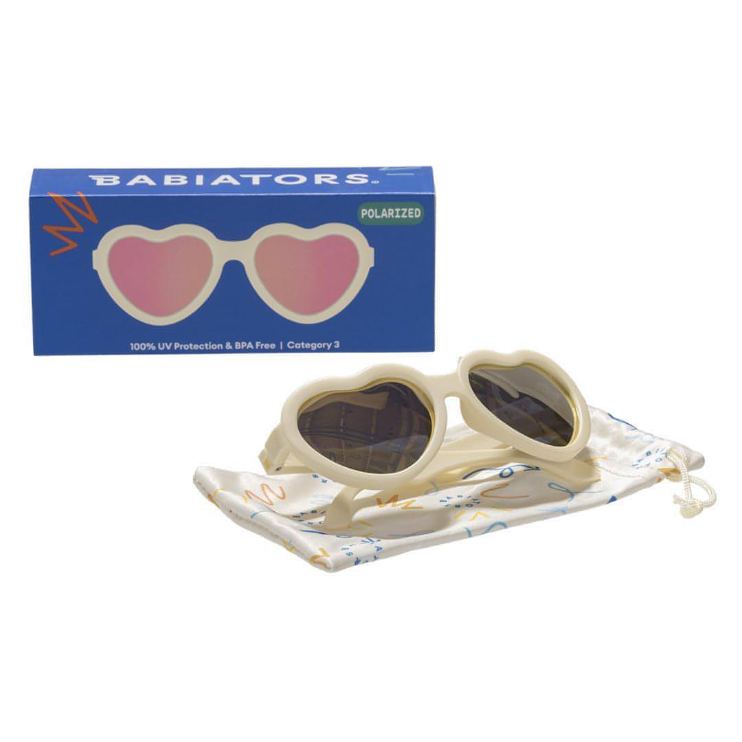 Babiators Polarised Heart Sunglasses – Kids Flexible UV Protection Cream