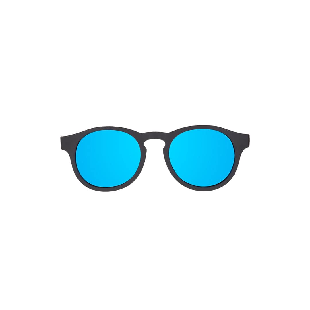 Babiators Polarised Keyhole Kids Sunglasses - Jet Black Rubber Frames