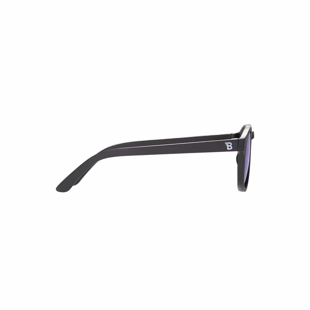Babiators Polarised Keyhole Kids Sunglasses - Jet Black Rubber Frames