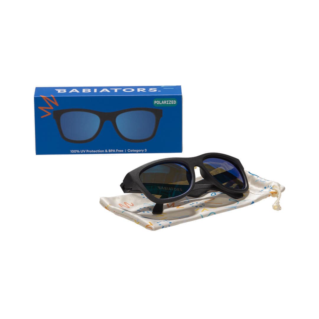 Babiators Polarised Navigator Sunglasses for Kids – Jet Black Rubber