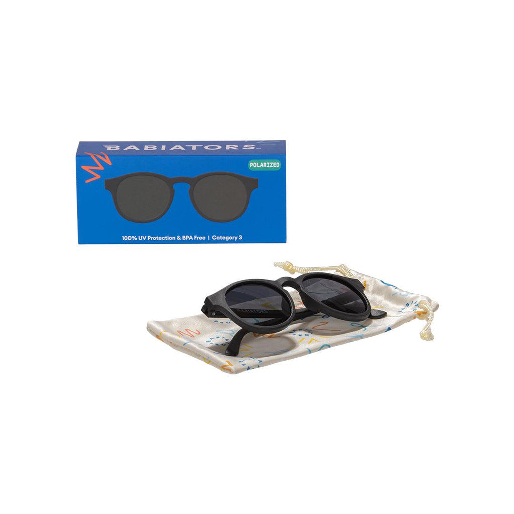 Babiators Polarised Keyhole Kids Sunglasses – Jet Black Smoke