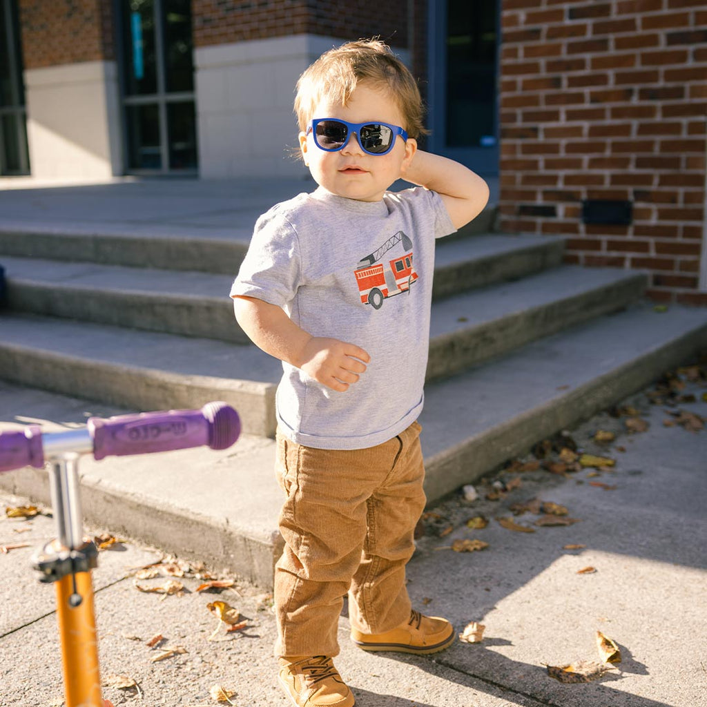 Babiators Kids Navigator Sunglasses – Flexible UV Protection, Blue