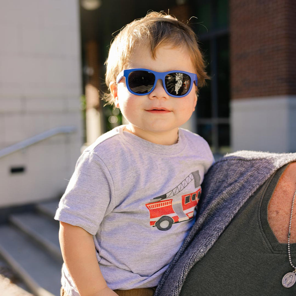 Babiators Kids Navigator Sunglasses – Flexible UV Protection, Blue